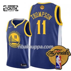 Golden State Warriors Klay Thompson 11 2018 NBA Finals Patch Nike Sininen Pelipaidat Swingman - Lasten